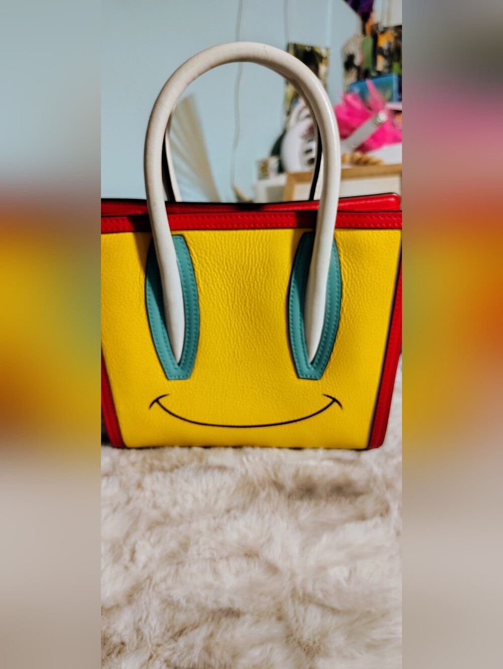 Christian Louboutin Paloma S mini Smiley Calf Empire Tote Bag - Picture 2 of 9